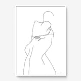 FredericForest_Grammatical_Print_MinimalDrawingArt_50x70cm_Amour_Framed_White