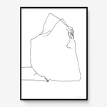 FredericForest_Grammatical_Print_MinimalDrawingArt_50x70cm_Stretching1_Framed_Black