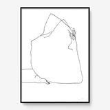 FredericForest_Grammatical_Print_MinimalDrawingArt_50x70cm_Stretching1_Framed_Black