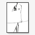 FredericForest_Grammatical_Print_MinimalDrawingArt_50x70cm_Surf1_Framed_Black