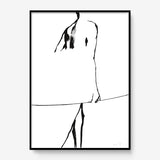 FredericForest_Grammatical_Print_MinimalDrawingArt_50x70cm_Surf1_Framed_Black