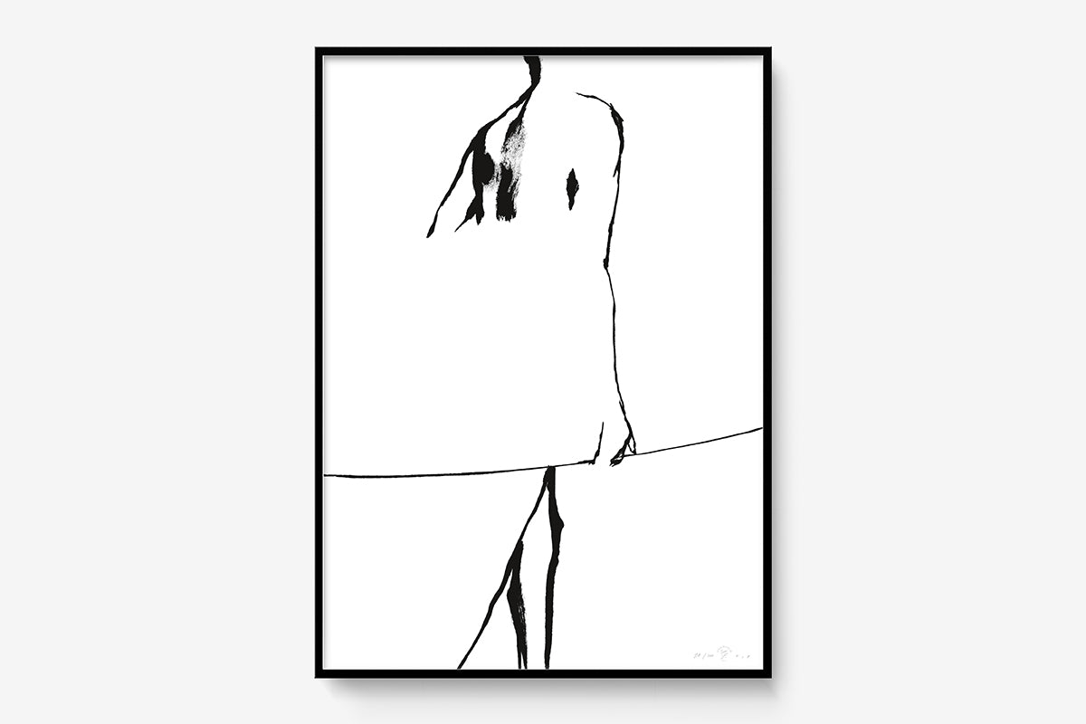 FredericForest_Grammatical_Print_MinimalDrawingArt_50x70cm_Surf1_Framed_Black