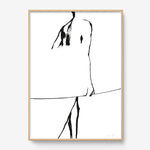 FredericForest_Grammatical_Print_MinimalDrawingArt_50x70cm_Surf1_Framed_Natural