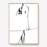 FredericForest_Grammatical_Print_MinimalDrawingArt_50x70cm_Surf1_Framed_Natural