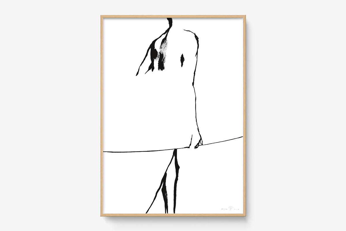 FredericForest_Grammatical_Print_MinimalDrawingArt_50x70cm_Surf1_Framed_Natural