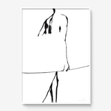 FredericForest_Grammatical_Print_MinimalDrawingArt_50x70cm_Surf1_Framed_White