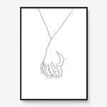 FredericForest_Grammatical_Print_MinimalDrawingArt_50x70cm_Together_Framed_Black