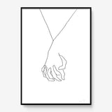 FredericForest_Grammatical_Print_MinimalDrawingArt_50x70cm_Together_Framed_Black