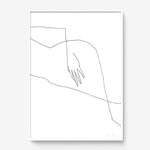 FredericForest_Grammatical_Print_MinimalDrawingArt_50x70cm_WomanLaying3_Framed_White