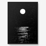 FredericForest_Grammatical_Print_MinimalDrawingArt_70x100cm_Moon_Framed_Black