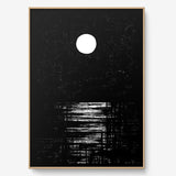 FredericForest_Grammatical_Print_MinimalDrawingArt_70x100cm_Moon_Framed_Natural