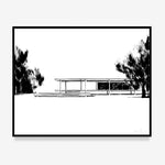 Grammatical_FredericForest_50x70_FarnsworthHouse2_Framed_Black