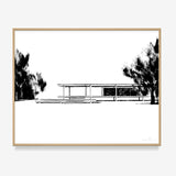 Grammatical_FredericForest_50x70_FarnsworthHouse2_Framed_Natural