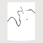 FredericForest_grammatical_LineDrawing_15_WomanWakingUp_50x70cm