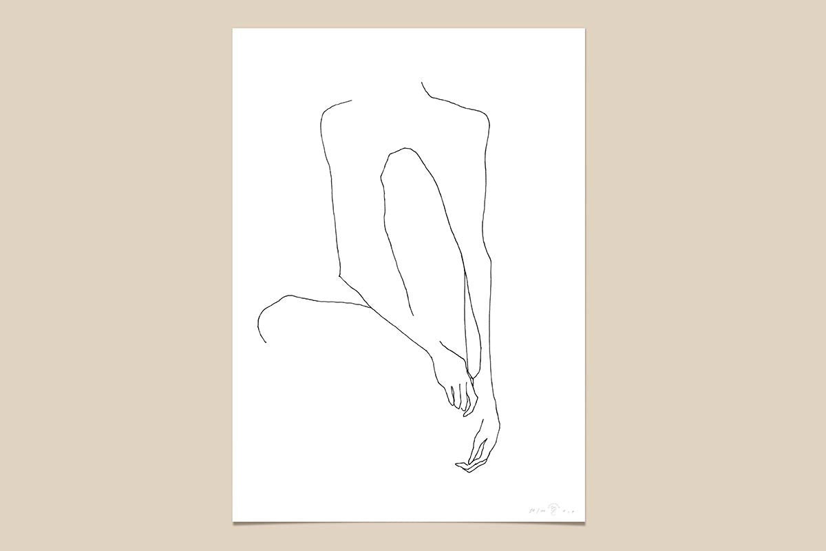 FredericForest_grammatical_LineDrawing_21_WomanSitting_70x100cm