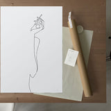 FredericForest_grammatical_LineDrawing_WomanSmoking_Package