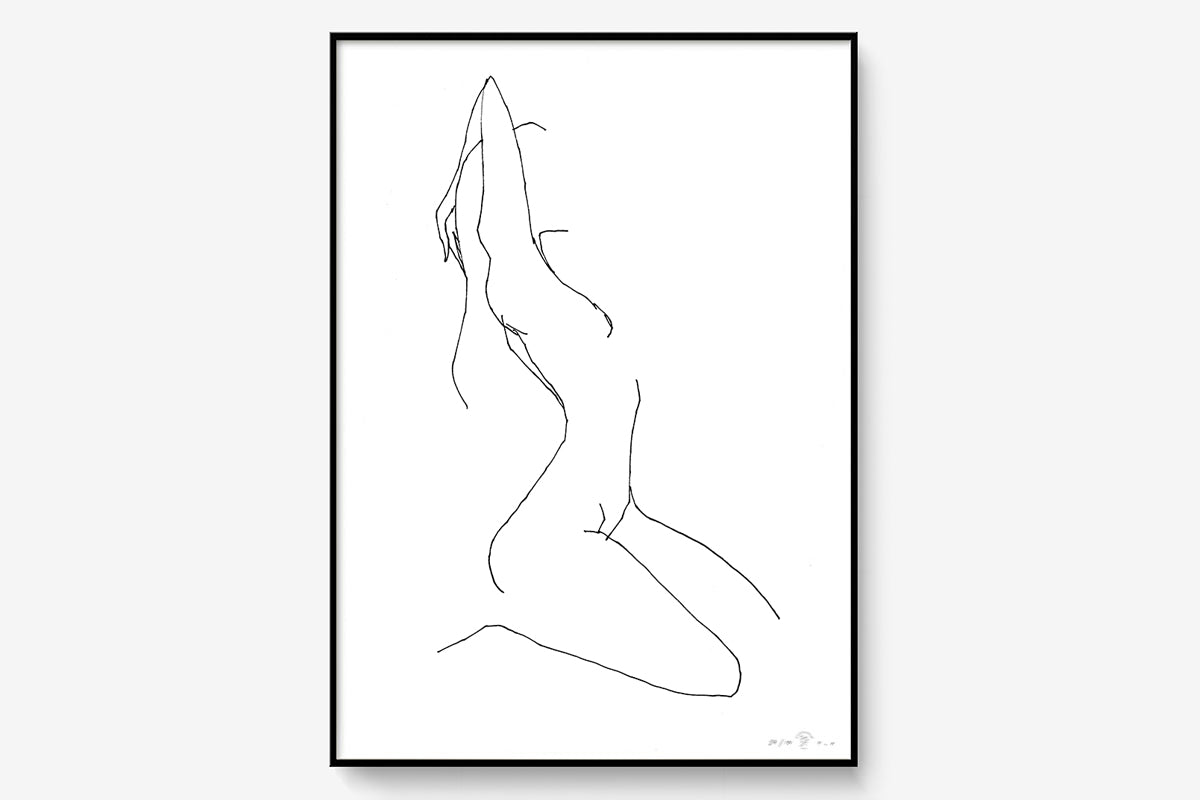 Cadre-noir_50x70cm_WomanStretching4