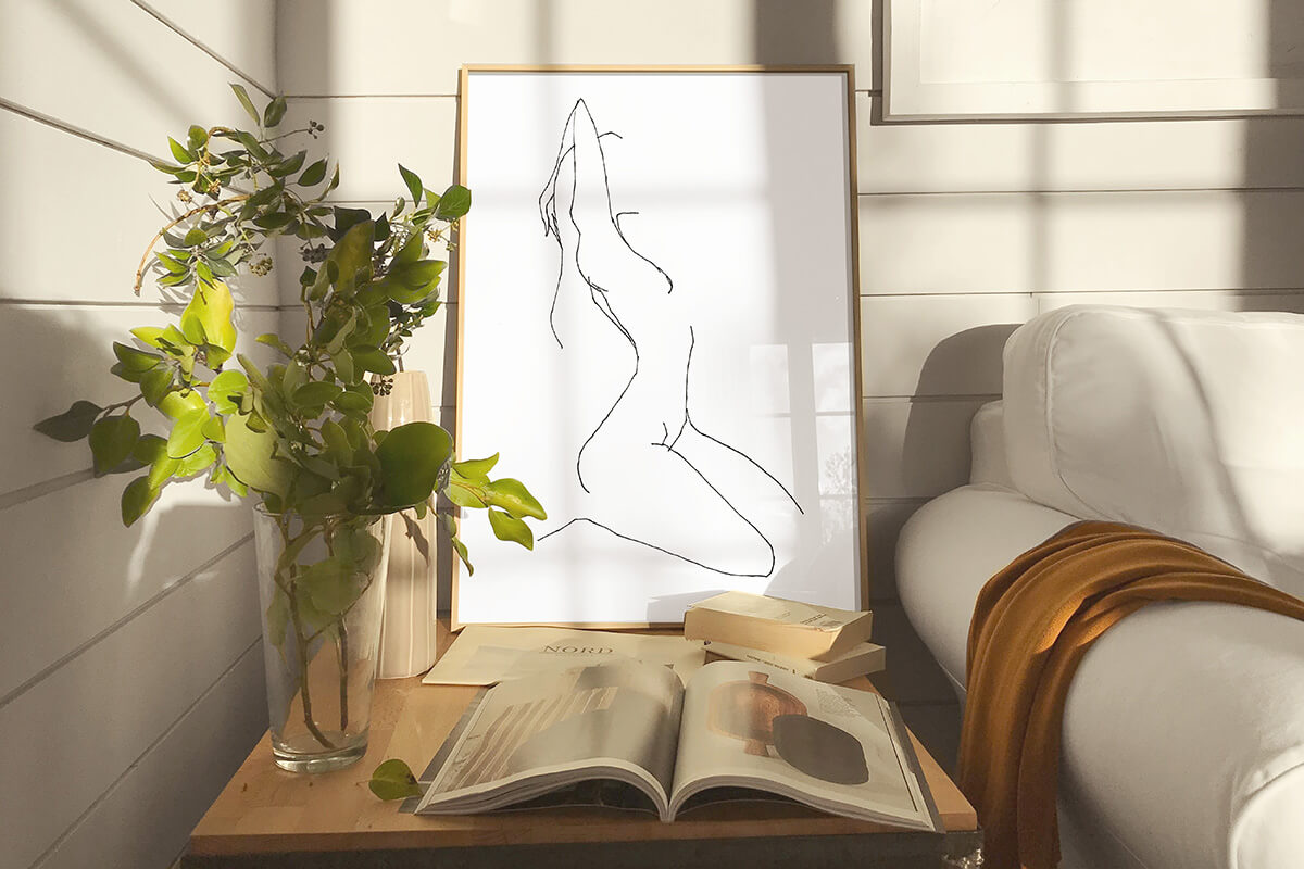FredericForest_Grammatical_Art_LimitedPrint_50x70cm_WomanStretching4_2
