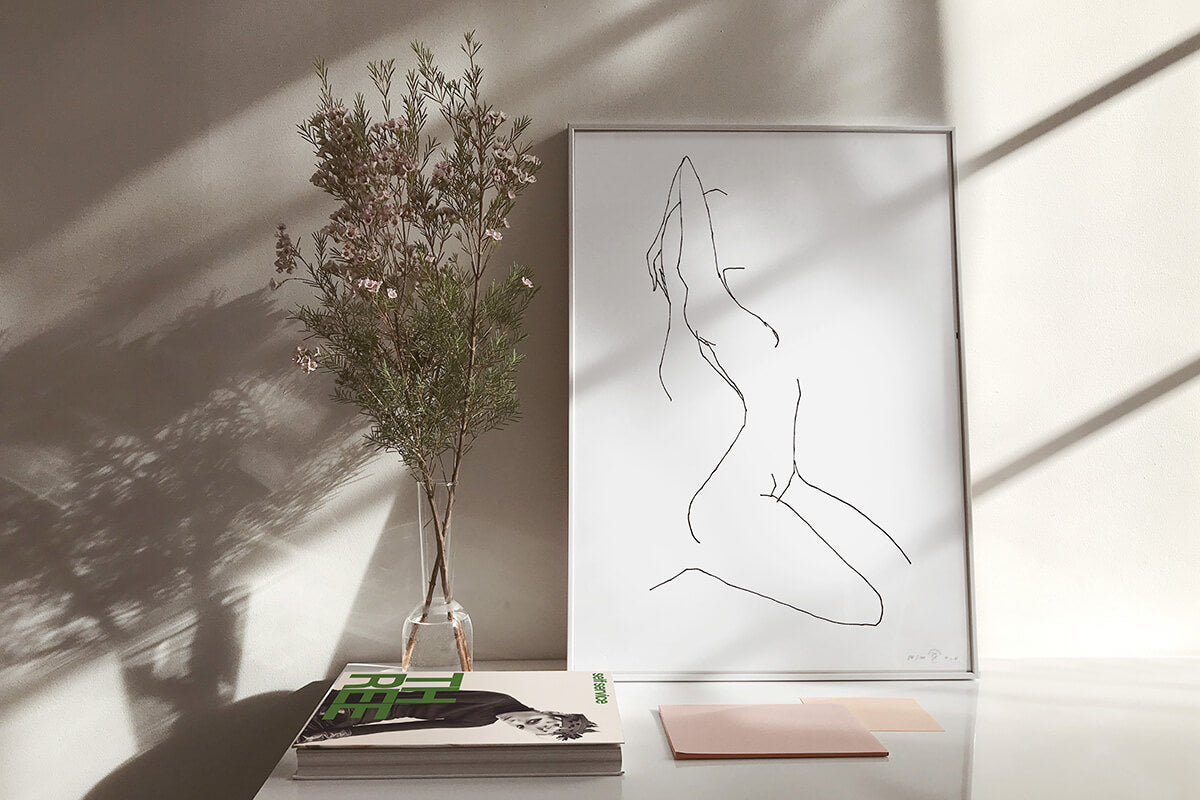 FredericForest_Grammatical_Art_LimitedPrint_50x70cm_WomanStretching4_4