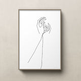 FredericForest_Grammatical_MinimalDrawingArt_50x70cm_HandsTogether2_Scene1