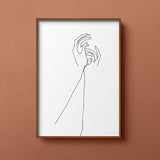 FredericForest_Grammatical_MinimalDrawingArt_50x70cm_HandsTogether2_Scene6