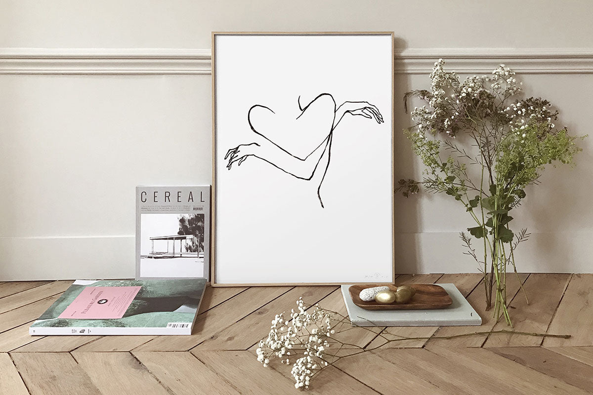 FredericForest_Grammatical_MinimalDrawingArt_50x70cm_SelfLoveWoman_Scene01