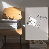 FredericForest_Grammatical_MinimalDrawingArt_50x70cm_SelfLoveWoman_Scene04