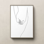 FredericForest_Grammatical_MinimalDrawingArt_50x70cm_WomanHands_Scene1