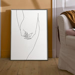 FredericForest_Grammatical_MinimalDrawingArt_50x70cm_WomanHands_Scene4
