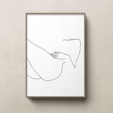 FredericForest_Grammatical_MinimalDrawingArt_50x70cm_WomanResting2_Scene1