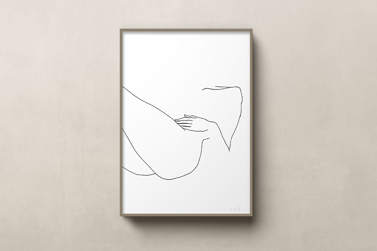 FredericForest_Grammatical_MinimalDrawingArt_50x70cm_WomanResting2_Scene1