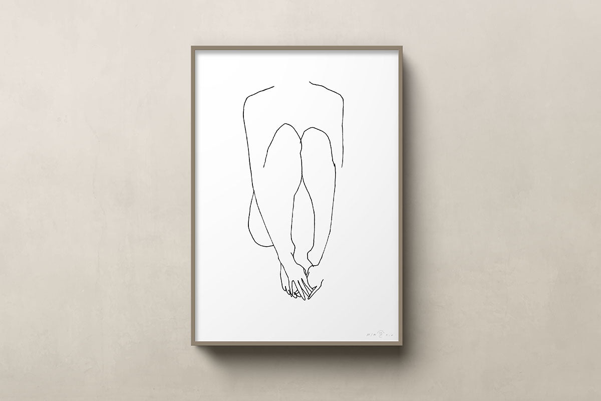 FredericForest_Grammatical_MinimalDrawingArt_50x70cm_WomanSitting3_Scene1
