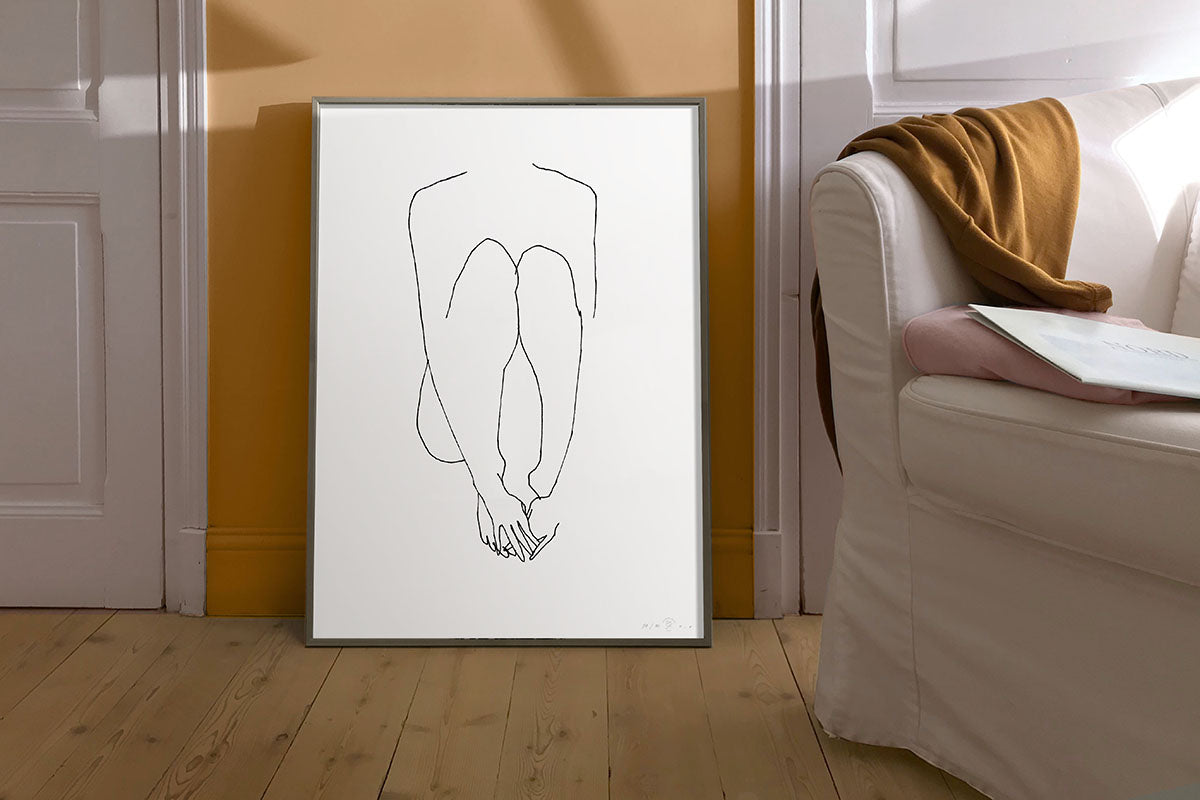 FredericForest_Grammatical_MinimalDrawingArt_50x70cm_WomanSitting3_Scene4