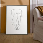 FredericForest_Grammatical_MinimalDrawingArt_50x70cm_WomanSitting3_Scene4