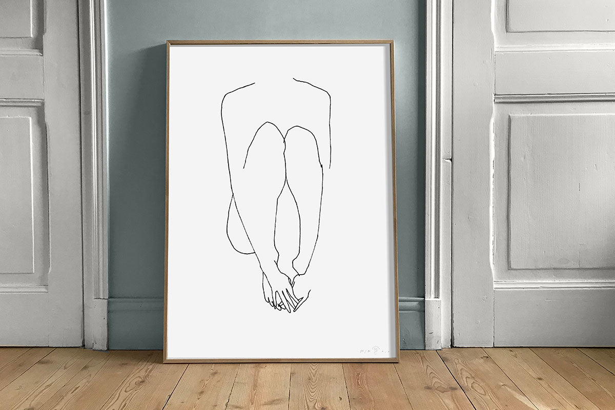 FredericForest_Grammatical_MinimalDrawingArt_50x70cm_WomanSitting3_Scene5