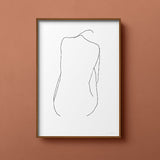 FredericForest_Grammatical_MinimalDrawingArt_50x70cm_WomanSittingFromBack_Scene5