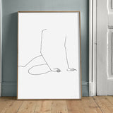 FredericForest_Grammatical_MinimalDrawingArt_50x70cm_WomanWakingUp2_Scene5