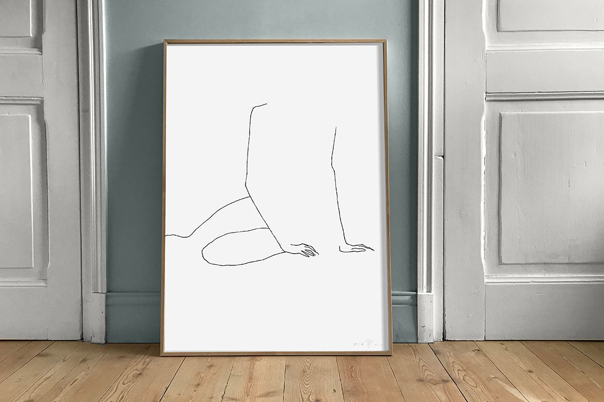 FredericForest_Grammatical_MinimalDrawingArt_50x70cm_WomanWakingUp2_Scene5