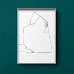 FredericForest_Grammatical_MinimalDrawingArt_70x50cm_WomanStretching01_Scene02