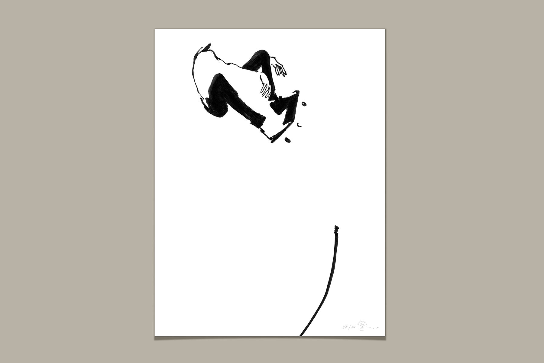 FredericForest_Grammatical_Neutral_MinimalDrawingArt_30x40cm_Skateboarding06
