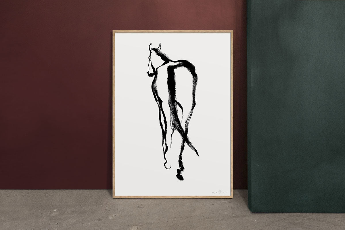FredericForest_Grammatical_Neutral_MinimalDrawingArt_50x70cm_Horse2_Scene5