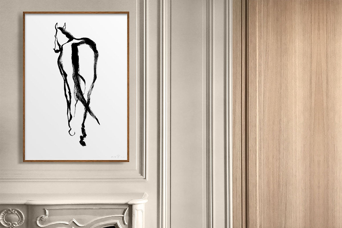 FredericForest_Grammatical_Neutral_MinimalDrawingArt_50x70cm_Horse2_Scene9