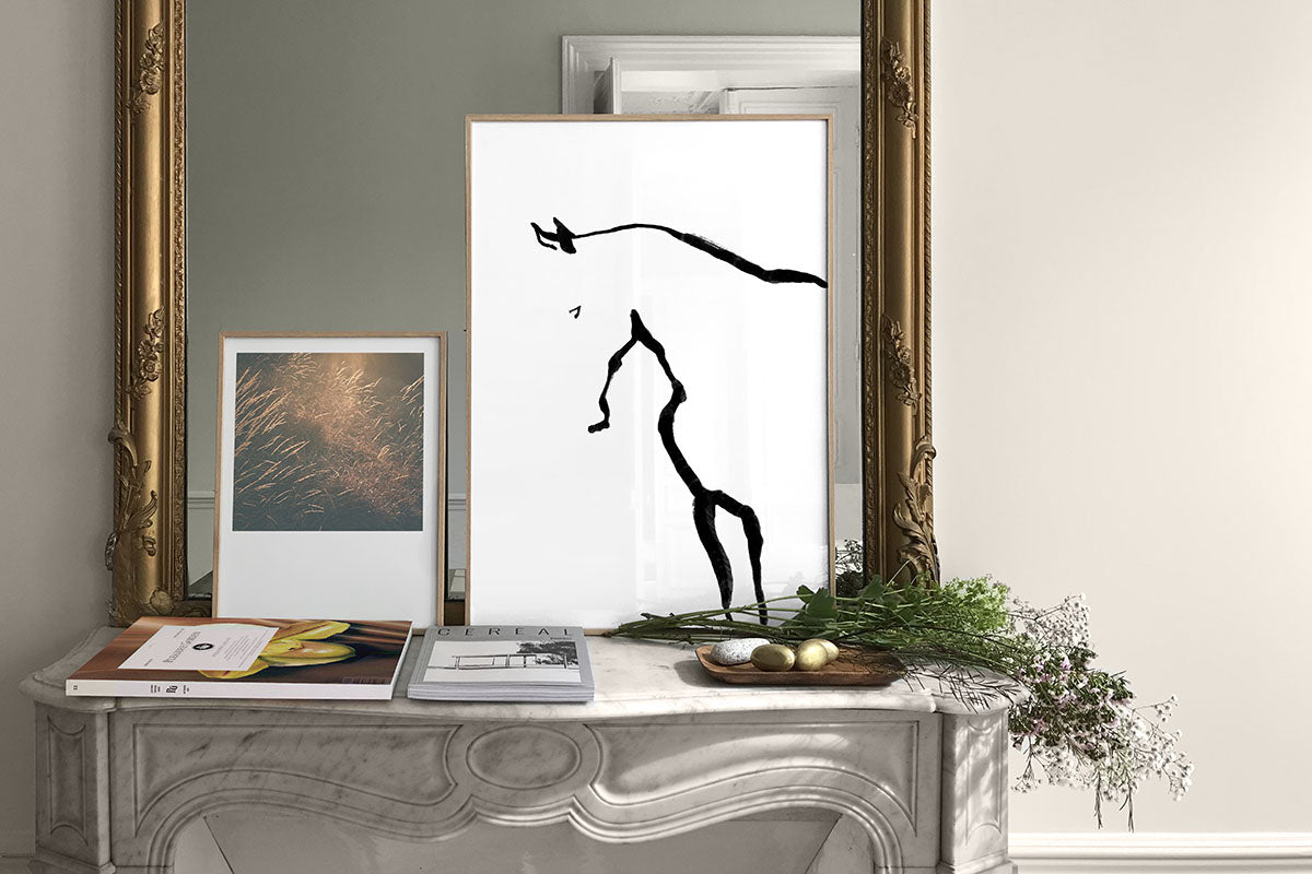 FredericForest_Grammatical_Neutral_MinimalDrawingArt_50x70cm_Horse4_Scene4