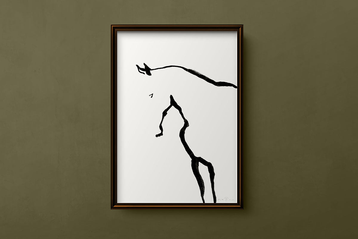 FredericForest_Grammatical_Neutral_MinimalDrawingArt_50x70cm_Horse4_Scene8