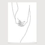 FredericForest_Grammatical_Neutral_MinimalDrawingArt_50x70cm_WomanHands