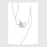 FredericForest_Grammatical_Neutral_MinimalDrawingArt_50x70cm_WomanHands