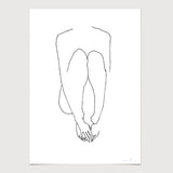 FredericForest_Grammatical_Neutral_MinimalDrawingArt_50x70cm_WomanSitting3