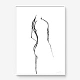 FredericForest_Grammatical_Print_MinimalDrawingArt_50x70cm_ManStanding1_Framed_White