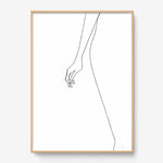FredericForest_Grammatical_Print_MinimalDrawingArt_50x70cm_Standing1_Framed_Natural
