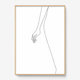 FredericForest_Grammatical_Print_MinimalDrawingArt_50x70cm_Standing1_Framed_Natural